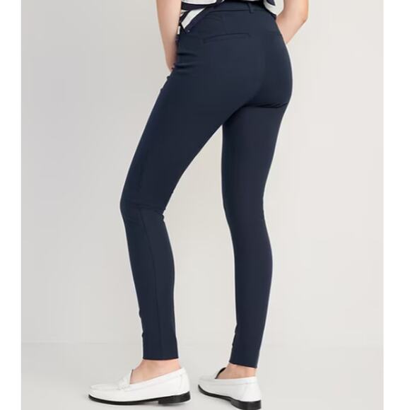 Old Navy High-Waisted Pixie Skinny Pants Navy Blue sz 8 NWT - Picture 3 of 8